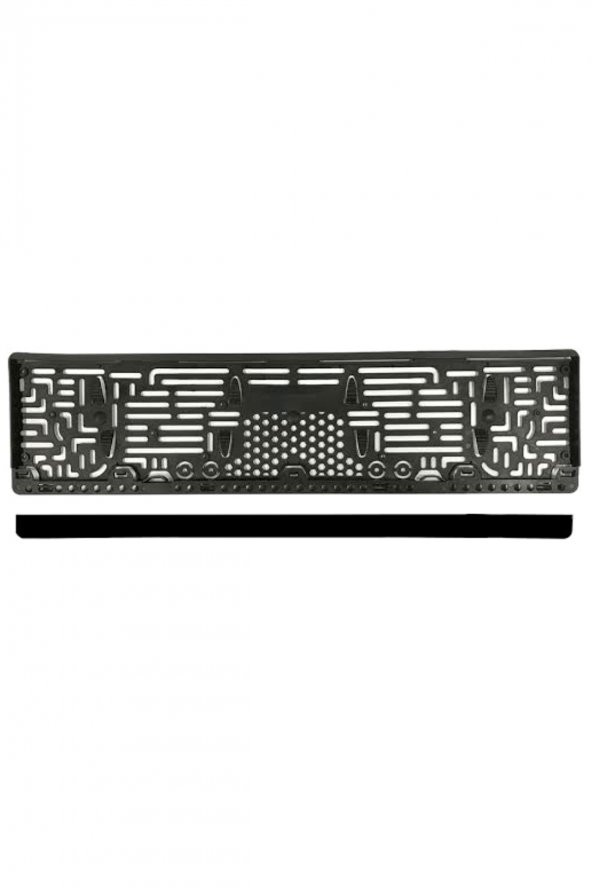 Araç Plakalık Plastik Kapaklı Siyah Yazısız Oto Plakalık 2 Adet - Resim 3