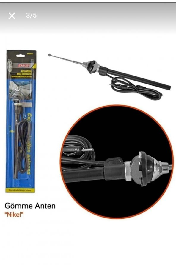 Carub Universal Gömme Anten Çekmeli Tip Vakum Nikelaj Br0040303 ürün görseli 1