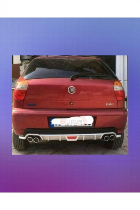 Universal Difüzör Arka Tampon Eki Gri-siyah Eksoz Görünümlü - 3