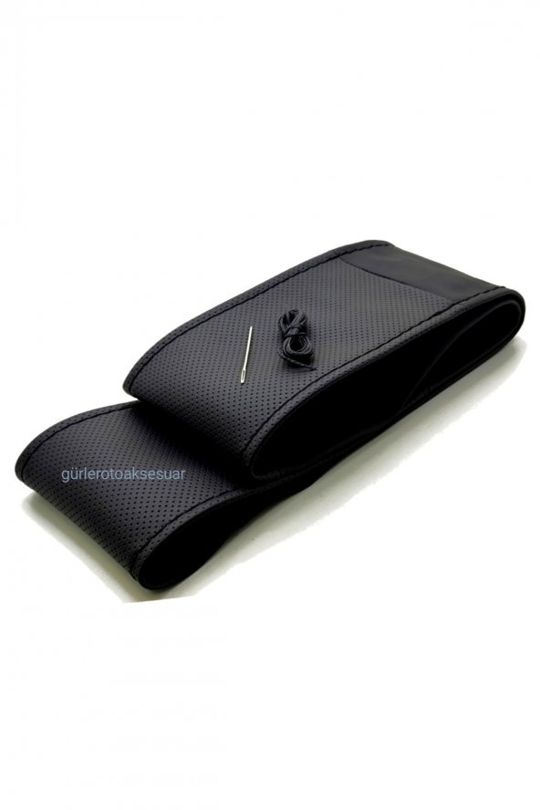 Nissan Sunny Uyumlu Dikmeli Direksiyon Kılıfı Noktalı-soft Siyah - Resim 2