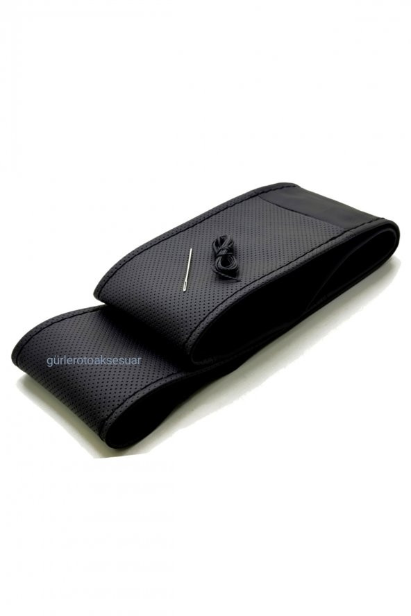 Nissan Note Uyumlu Dikmeli Direksiyon Kılıfı Noktalı-Soft Siyah - Resim 2