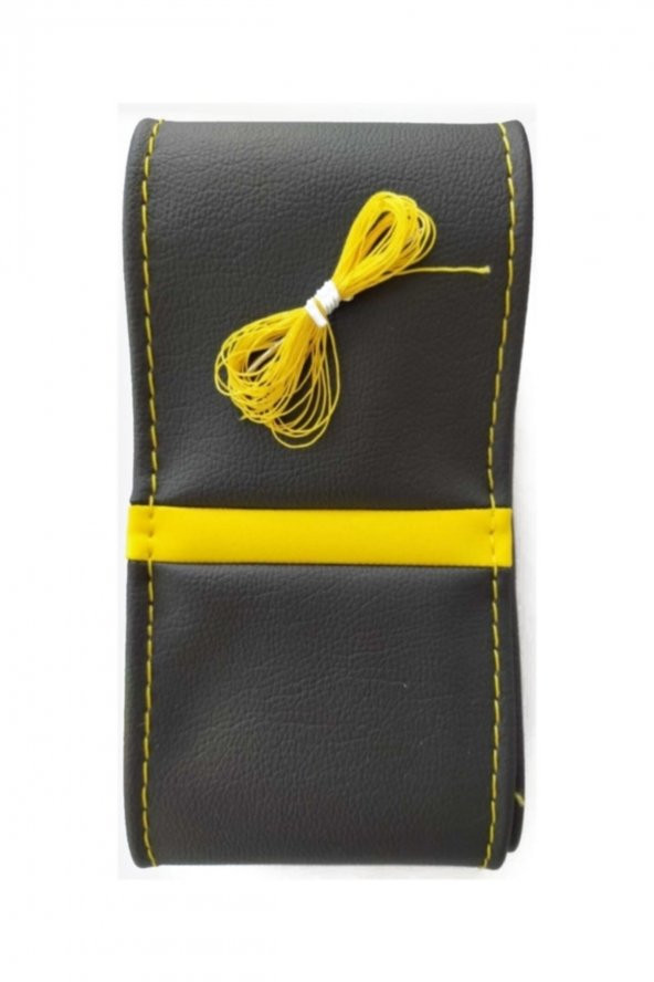 Universal Dikme Direksiyon Kılıfı Soft Sarı Yüzüklü ürün görseli 1