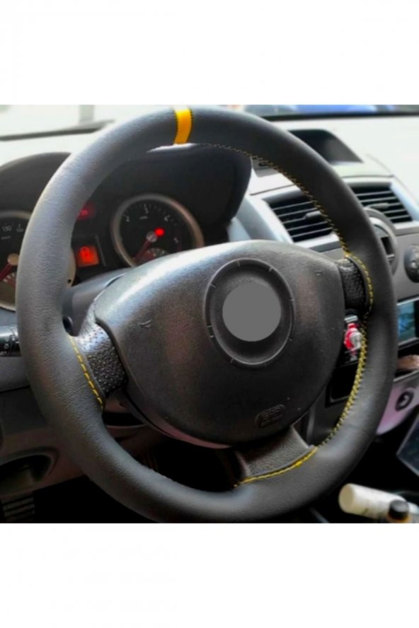 Universal Dikme Direksiyon Kılıfı Soft Sarı Yüzüklü - Resim 3