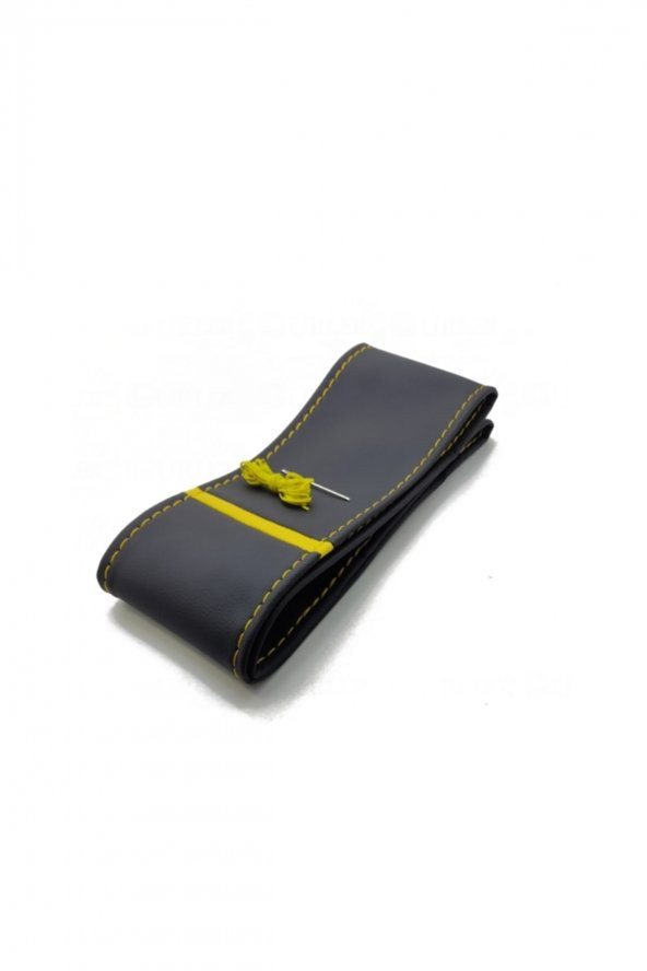 Universal Dikme Direksiyon Kılıfı Soft Sarı Yüzüklü - Resim 4