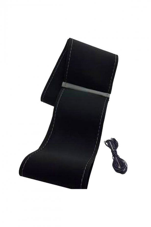 VW Bora Uyumlu Dikmeli Direksiyon Kılıfı Alkantra Gri Yüzüklü - Resim 2