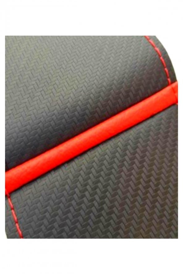 Vw Passat B8-b8,5 Uyumlu Dikmeli Direksiyon Kılıfı Karbon-alkantara Yüzüklü Kırmızı Ipli - Resim 3