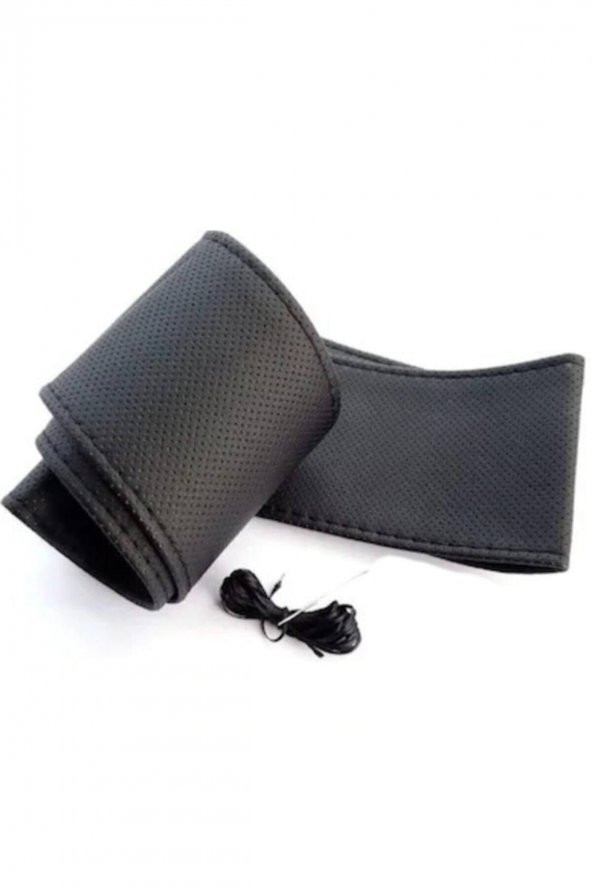 Toyota Corolla 2013+ Uyumlu Dikmeli Direksiyon Kılıfı Noktalı Siyah ( 10cm ) ürün görseli 1