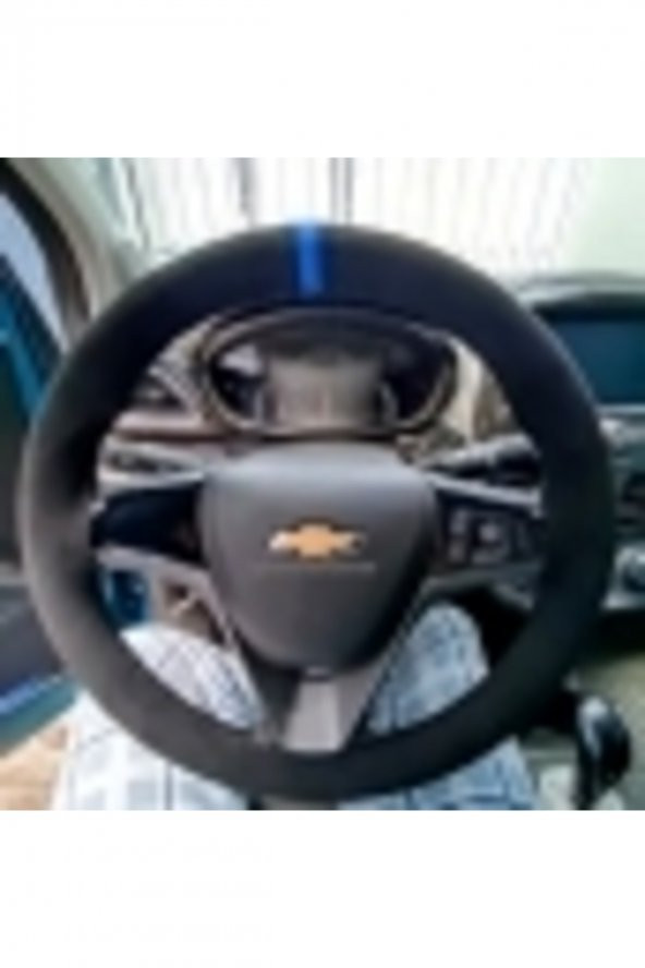 Chevrolet Aveo Dikmeli Direksiyon Kılıfı Kırmızı Yüzüklü Alkantara (nubuk)