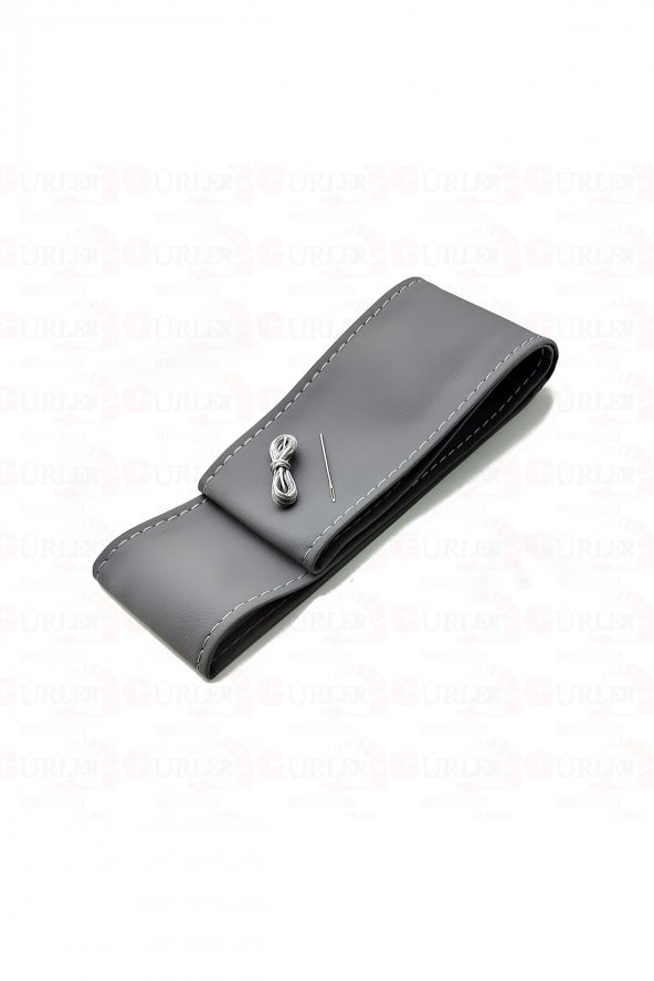 Opel Corsa Dikmeli Direksiyon Kılıfı Soft Gri Renk - Resim 2