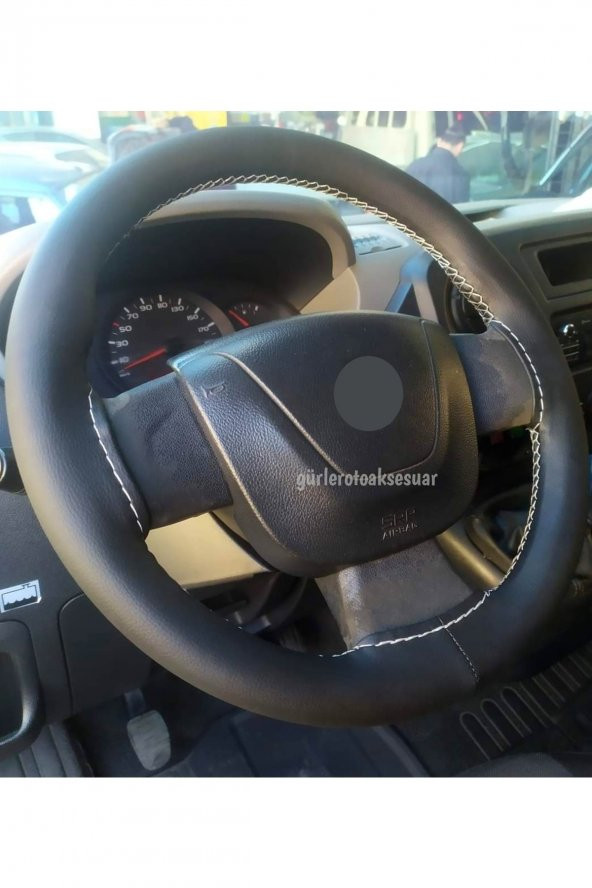 Dikmeli Direksiyon Kılıfı Kokusuz Terletmez Soft Bej Ipli(38×10cm)