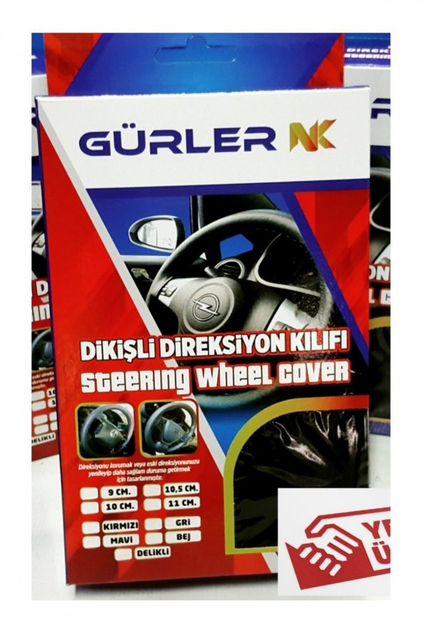 Carbon Dikmeli Deri Direksiyon Kılıfı Sarmalı Dikişli Dikme Noktalı Karbon Bej İpli - Resim 2