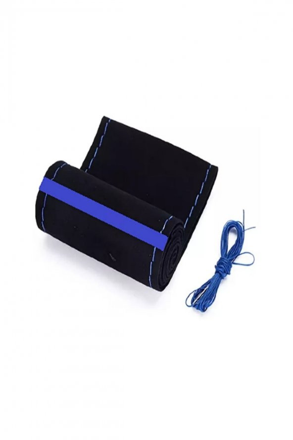 Opel Astra H Dikmeli Direksiyon Kılıfı Alkantra Mavi Yüzüklü - 2