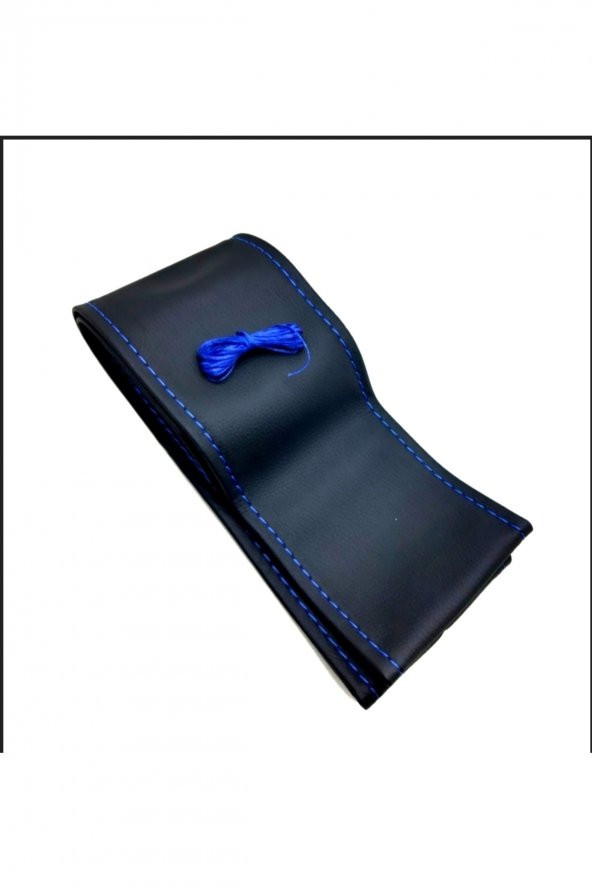 Toyota Corolla 2002-2006 Deri Dikmeli Direksiyon Kılıfı Mavi Ipli (10.5cm) ürün görseli 1