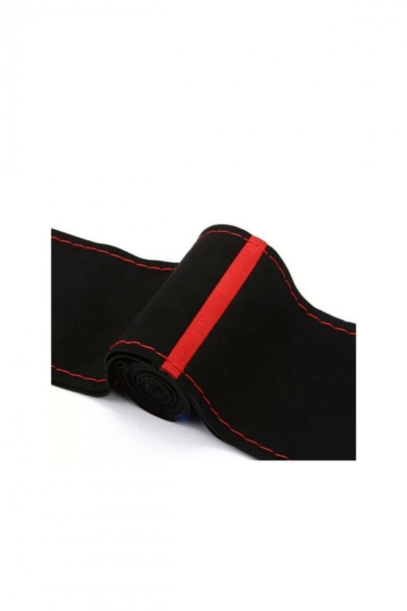 Alcantara Kırmızı Yüzüklü Direksiyon Kılıfı - 2
