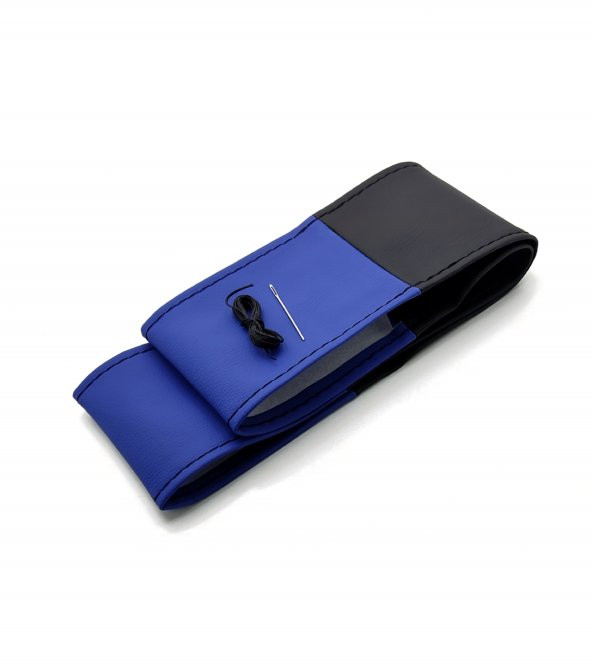 Doblo 2005-2010 Uyumludur Direksiyon Kılıfı Iki Renkli Mavi Siyah (4prç) - 2