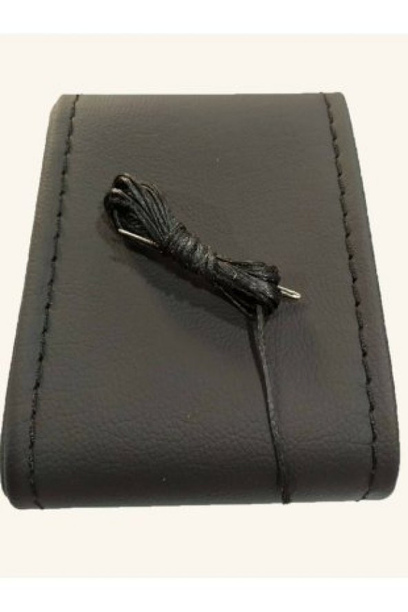 Fiat Fiorino Uyumlu 2015-2021 Dikmeli Direksiyon Kılıfı Siyah Düz Soft Deri-10.5CM ürün görseli 1