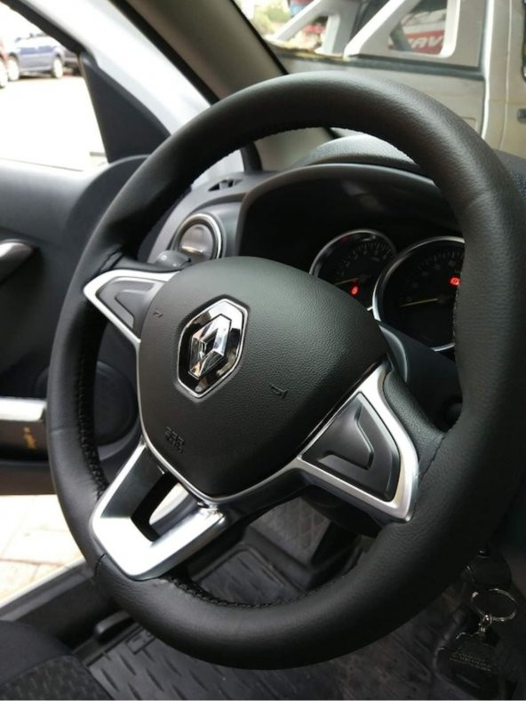 Dikmeli Direksiyon Kılıfı Siyah 37-39cm