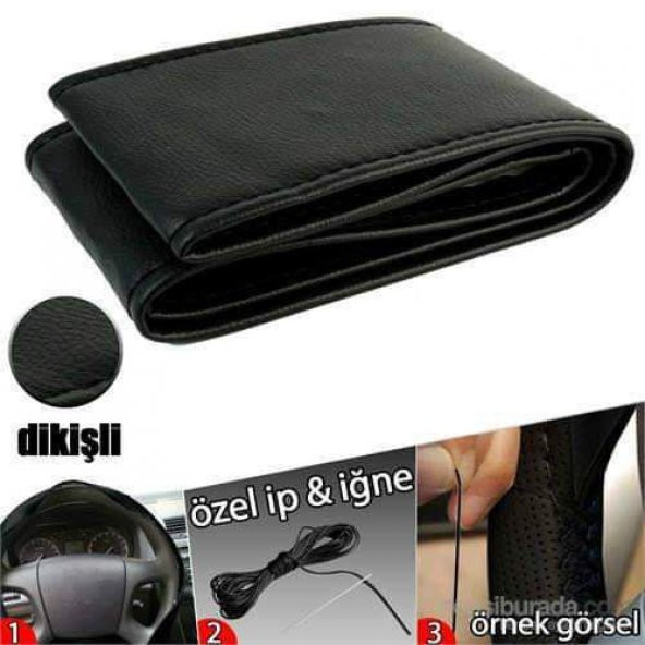 Dikmeli Direksiyon Kılıfı Siyah 37-39cm - 3