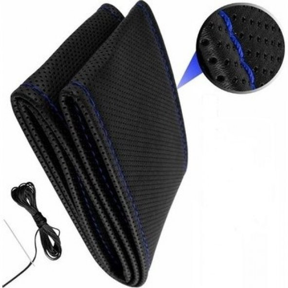 Fıat Doblo Dikmeli Direksiyon Kılıfı Noktalı Mavi İpli- (11CM) 2010 ve sonrası - 1