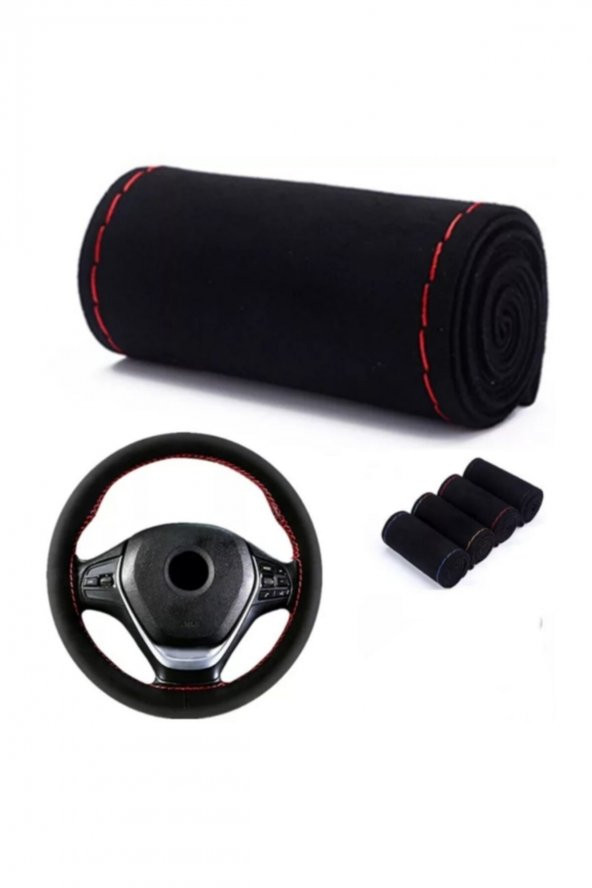 Vw Passat B8-b8,5 Uyumlu Alkantra Dikmeli Direksiyon Kılıfı 2015 Ve Sonrası - Resim 3