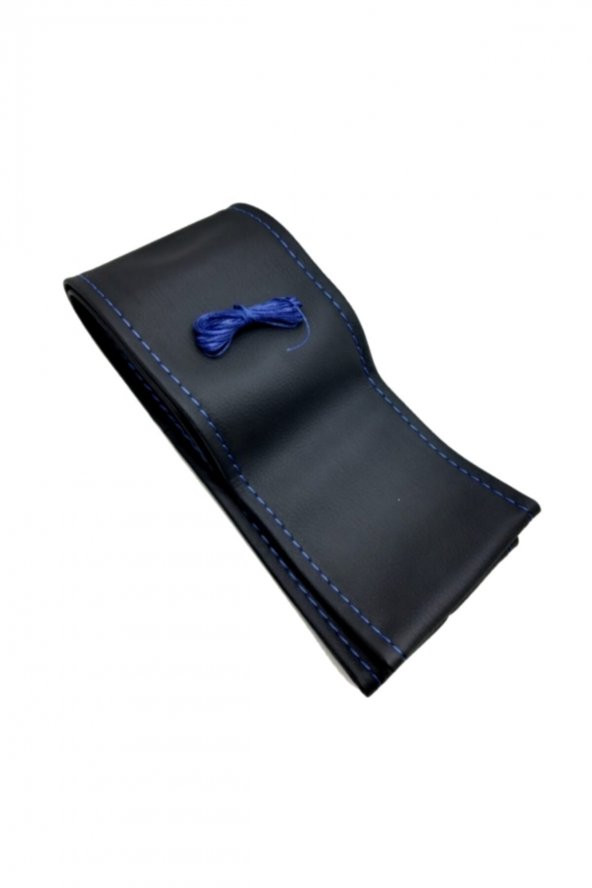 Universal Dikmeli Direksiyon Kılıfı Soft Mavi Ipli