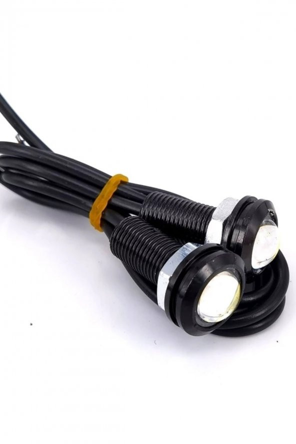 Carub Kartal Göz Led 12v 22mm Ayna Altı Led Lamba 2 Adet Ortam Aydınlatma Beyaz Renk - 2