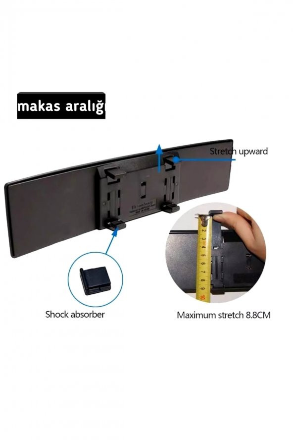 Oto Iç Dikiz Ayna Makaslı Geçme Tip Bombeli 30cm - 3