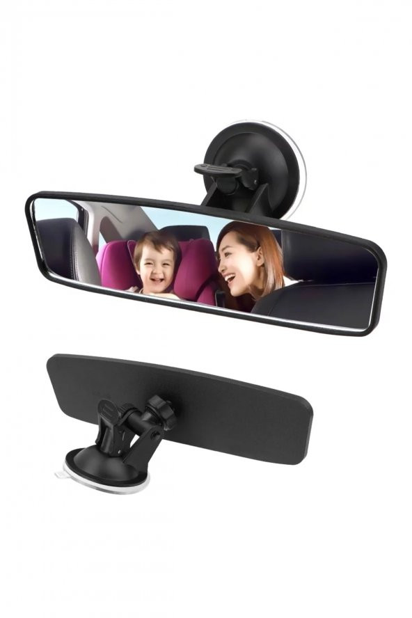 Oto Araç Içi Ilave Dikiz Ayna Vantuslu Ayarlı Iç Dikiz Ayna 24cm - 3