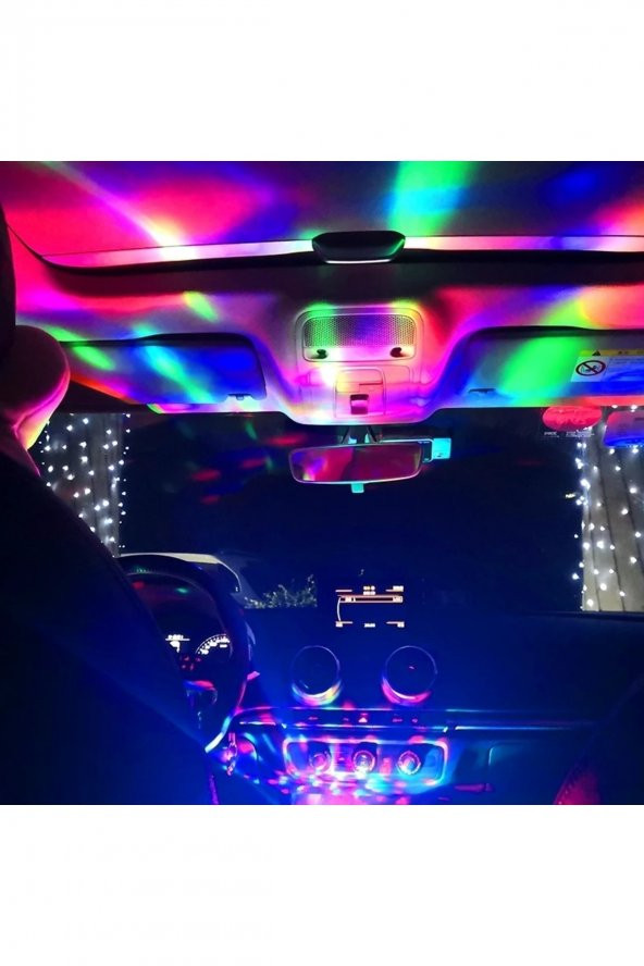Disko Topu Sese Duyarlı Rgb Usb Girişli Disco Topu Iç Aydınlatma - 2
