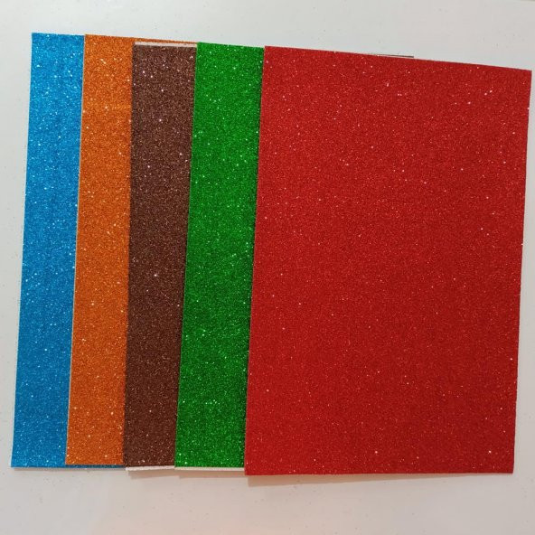 Renkli Simli Yapışkanlı Eva 10lu 20x30 Cm. - 3
