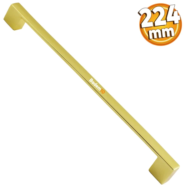 Gölcük (224 MM - 22.4 CM) Gold Altın Mobilya Mutfak Çekmece Dolap Dolabı Metal Kulpu Kulbu Kulpları