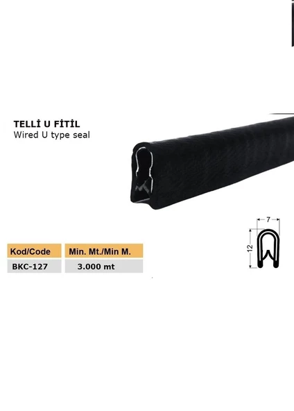 Contacall Bagaj Kaput Fitili Kapı Fitili Sıkıştırma Fitili 5 Metre BKC-127 - 2