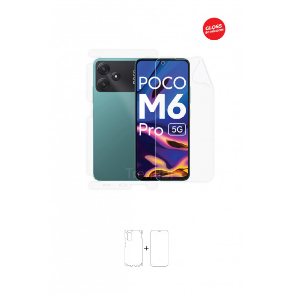 POCO M6 PRO FULL BODY ÖN, ARKA VE YAN 360 DERECE KORUYUCU TPU FİLM ürün görseli