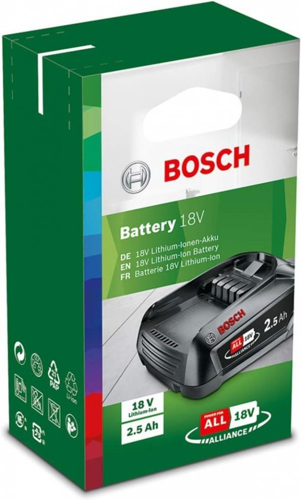 Bosch PBA W-B 18 V 2.5 Ah Yedek Akü