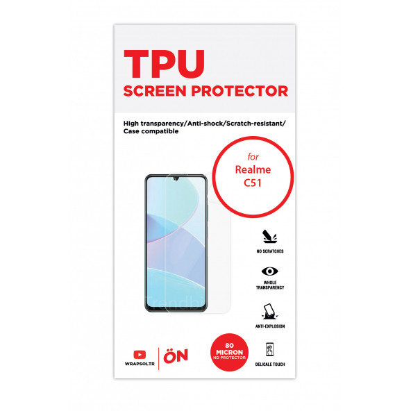 REALME C51 EKRAN KORUYUCU ESNEK TPU FİLM - Resim 2