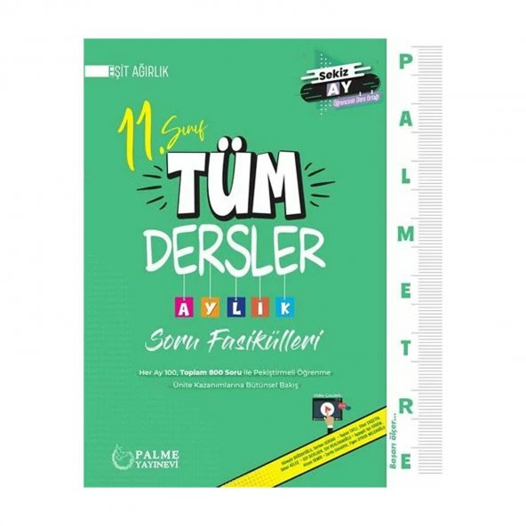 Palme 11. Sınıf Eşit Ağırlık Palmetre Aylık Soru Fasikülleri Palme Yayınları - 2