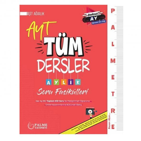 Palme YKS AYT Tüm Dersler Eşit Ağırlık Palmetre Aylık Soru Fasikülleri Palme Yayınları - 3