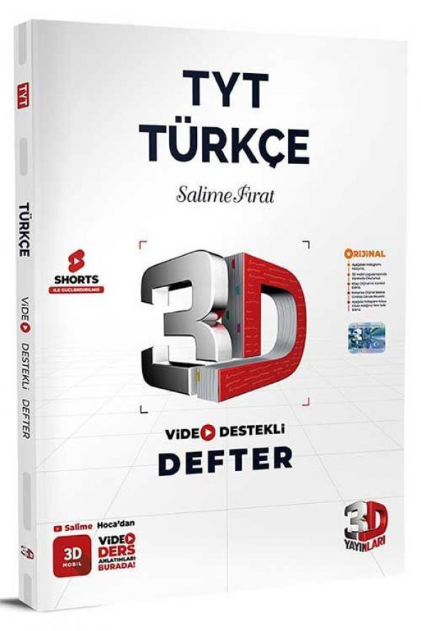 TYT Türkçe Video Destekli Defter 3D Yayınları - 2