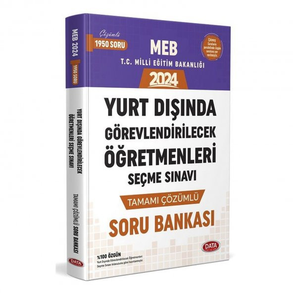 Data 2024 MEB Yurt Dışında Görevlendirilecek Öğretmenleri Seçme Sınavı Soru Bankası Çözümlü Data Yayınları ürün görseli 1