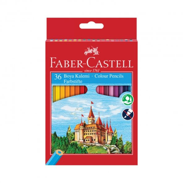 Faber-Castell Karton Kutu Tam Boy Kuru Boya 36 Renk - YENİ