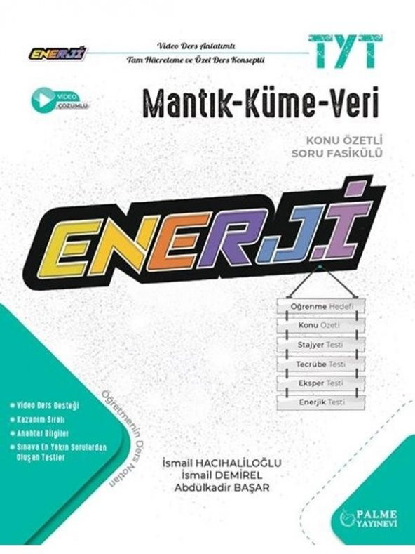 PALME YKS TYT ENERJİ MANTIK KÜME VERİ KONU ÖZETLİ SORU FASİKÜLÜ