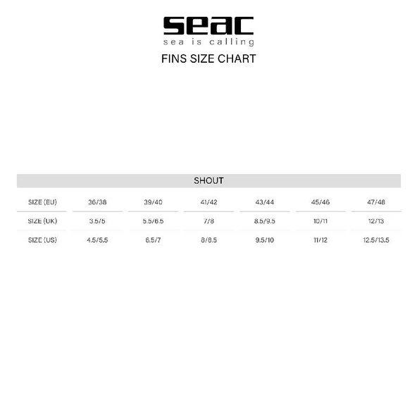 Seac Sub Shout Palet S1000  43 - 44 - 6