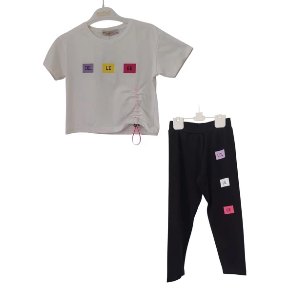 PANDAX COLLEGE BASKILI TAYTLI KIZ ÇOCUK TAKIM ürün görseli