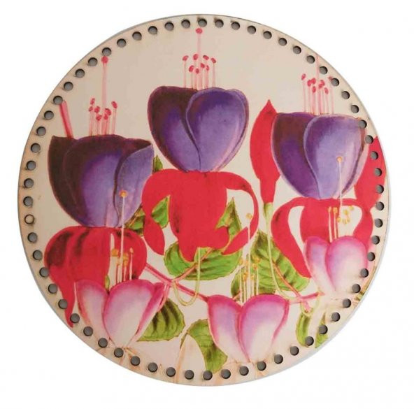 Angel Çanta Aksesuar 30 Cm Çapında Resimli Ahşap Tepsi Tabanı Yeni Ny26 ürün görseli 1