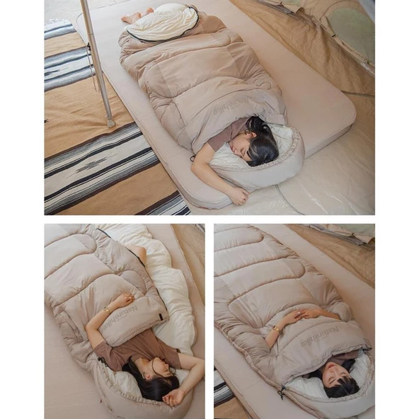 Naturehike PS200 Oval Ultralight Uyku Tulumu -4°C ( Cloudy Grey ) Left - 10