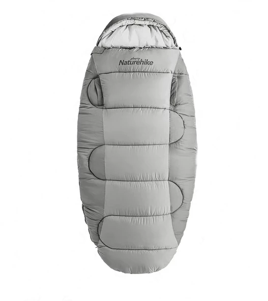 Naturehike PS200 Oval Ultralight Uyku Tulumu -4°C ( Cloudy Grey )  Left