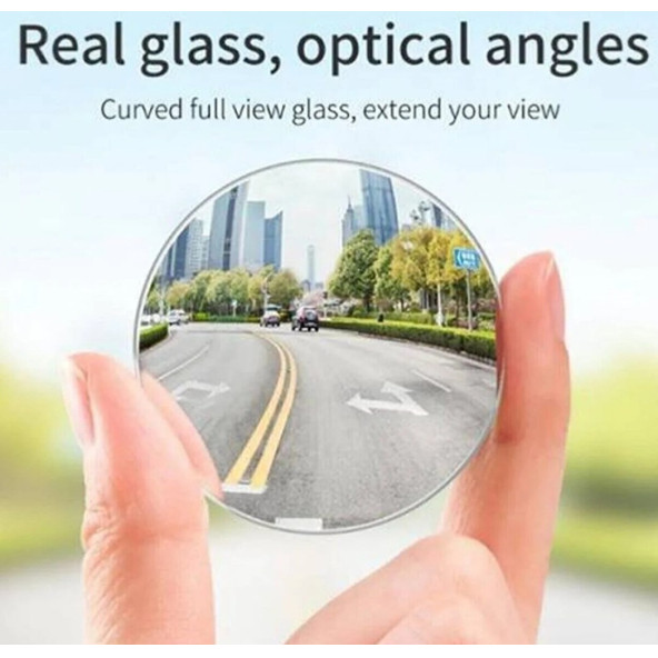 OTO KÖR NOTKA AYNASI ÇERÇEVESİZ 360 DERECE DÖNEN  KROM RENK 2 ADET - 5