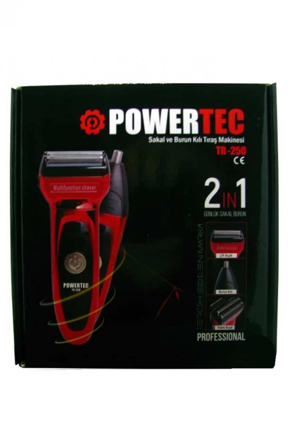 Powertec TR-250 Günlük Sakal Ve Burun Kili Makinesi