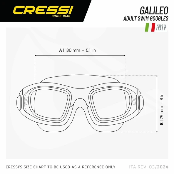 Cressi Galileo Deniz Gözlüğü  BLUE METAL - 2