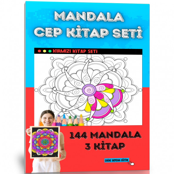 Mandala Cep Kitap Seti (Kırmızı Serisi)